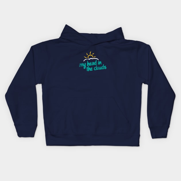 Head In The Clouds Introvert Kids Hoodie by Commykaze